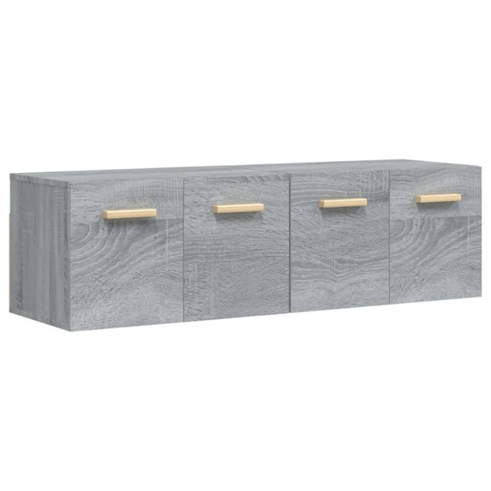 (Grey sonoma, 60 x 36.5 x 35 cm (W x D x H)) vidaXL 2x Wall Cabinets Engineered Wood Storage Cabinet Multi Colours/Sizes