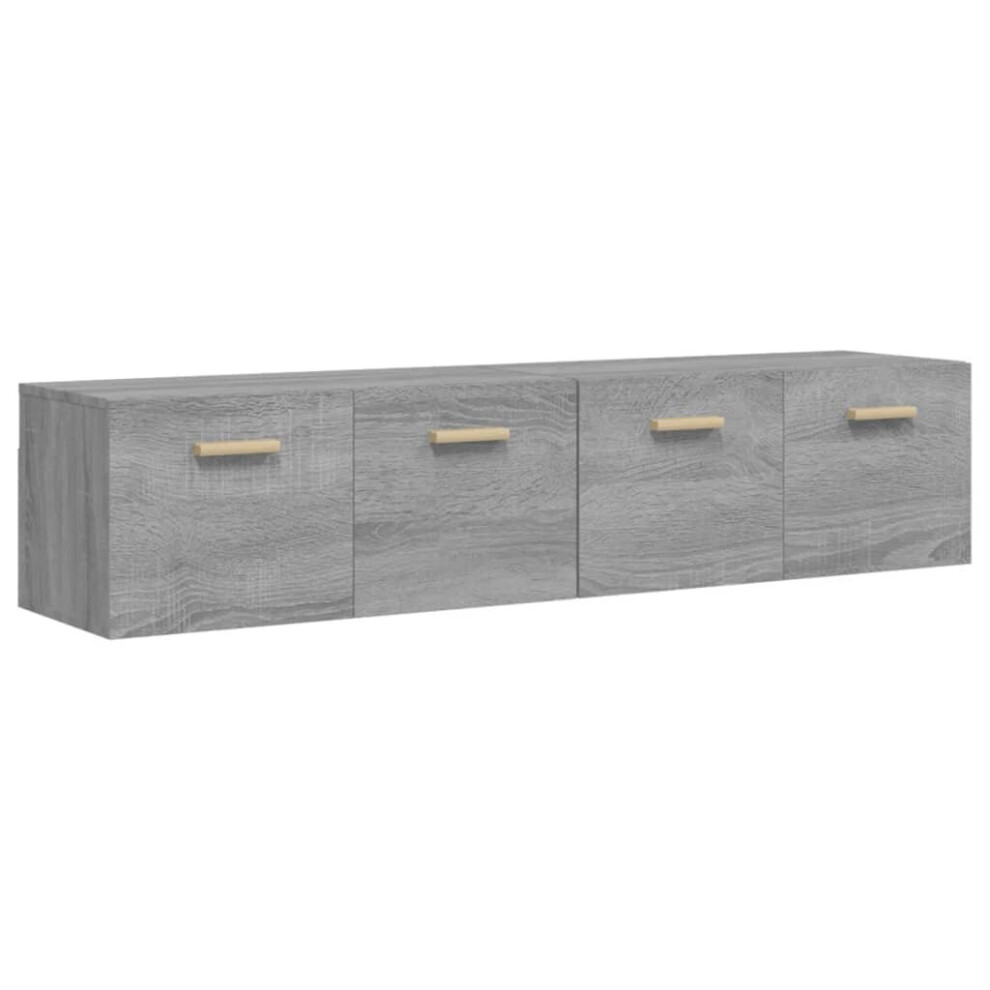 (Grey sonoma, 80 x 35 x 36.5 cm (W x D x H)) vidaXL 2x Wall Cabinets Engineered Wood Storage Cabinet Multi Colours/Sizes