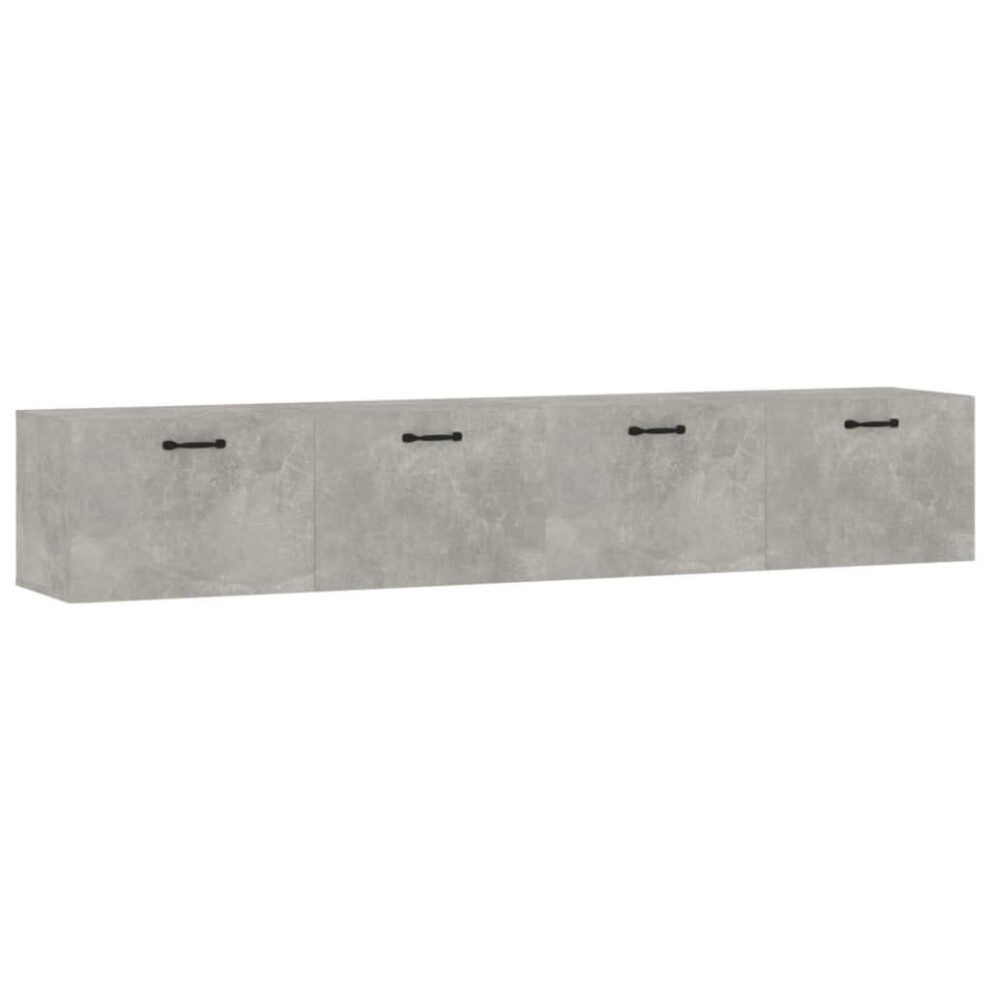 Vidaxl (Concrete Grey, 100 X 36.5 X 35 Cm (W X D X H)) 2X Wall Cabinets Engineered Wood Storage Cabinet Multi Colours/Sizes