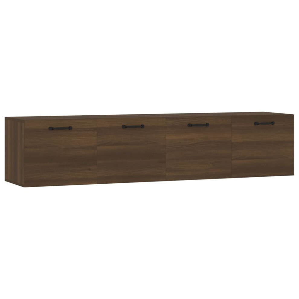 (Brown oak, 60 x 36.5 x 35 cm (W x D x H)) vidaXL 2x Wall Cabinets Engineered Wood Storage Cabinet Multi Colours/Sizes