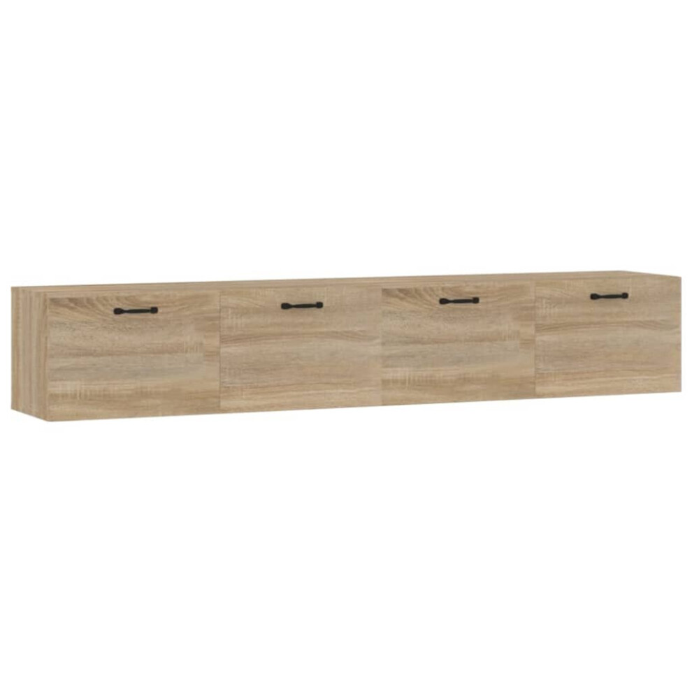 Vidaxl (Sonoma Oak, 100 X 36.5 X 35 Cm (W X D X H)) 2X Wall Cabinets Engineered Wood Storage Cabinet Multi Colours/Sizes