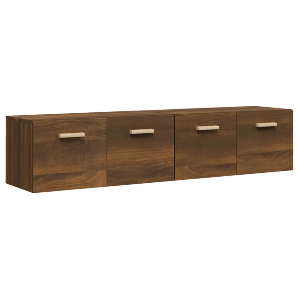 (Brown oak, 80 x 35 x 36.5 cm (W x D x H)) vidaXL 2x Wall Cabinets Engineered Wood Storage Cabinet Multi Colours/Sizes