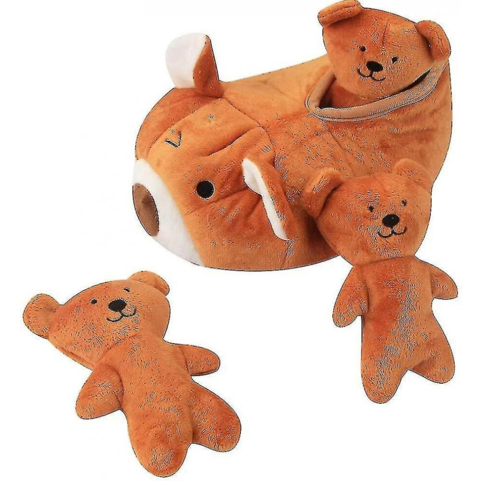 Squeaky Dog Toys Durable Interactive Hide And Seek Plush Puzzle Dog Toys For Dogs(bear) 