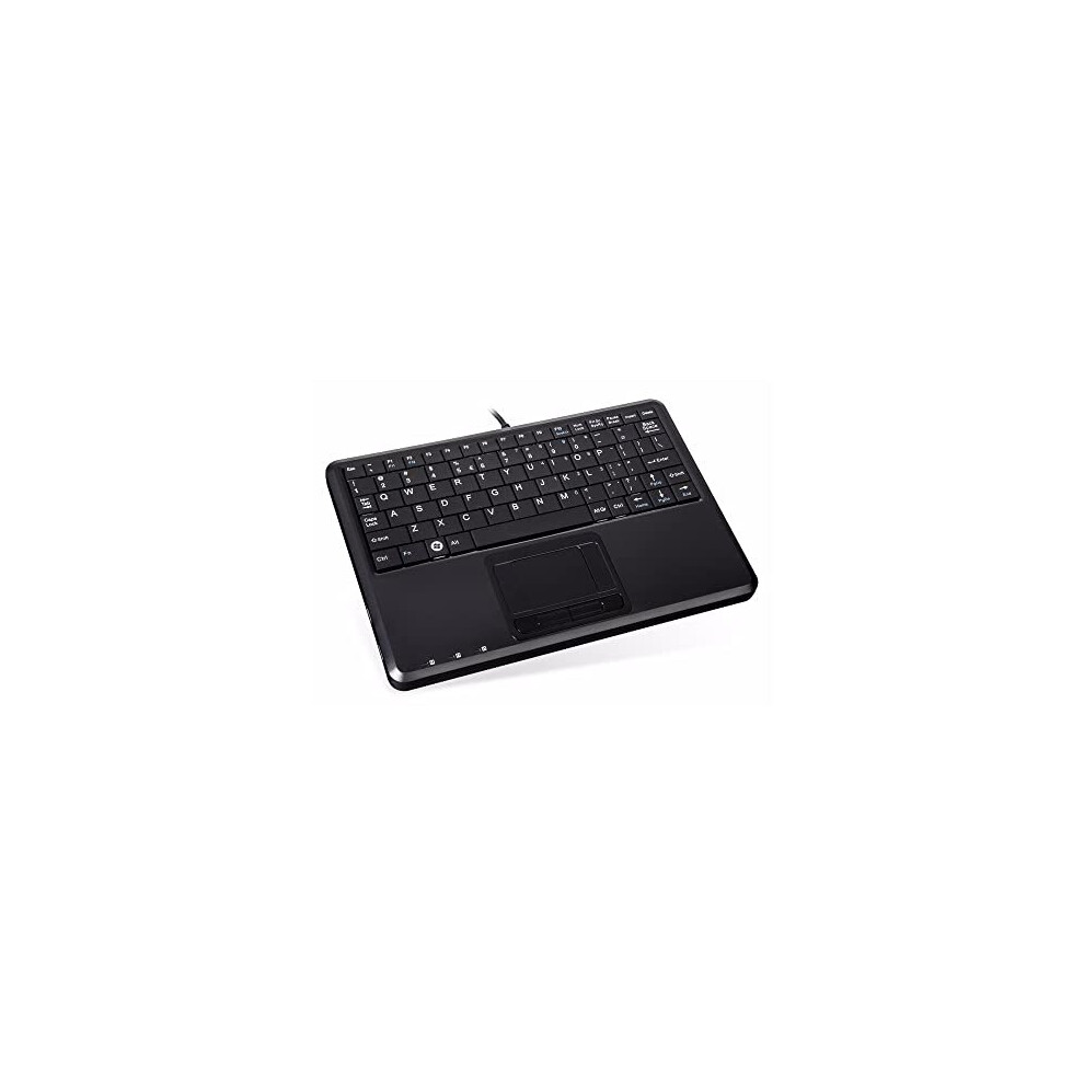 Perixx Periboard-510H Plus, Wired Super Mini Usb Touchpad Keyboard, X Type Scissor Keys With 2 Built-In Hubs, Uk Layout 4049571001784