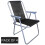 Samuel Alexander 4 x Foldable Garden Chairs Fixed position garden chairs with grey frame and black fabric 1