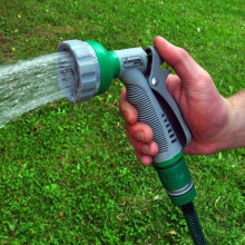 2 Pack of 6 Pattern Garden Hose Pipe Spray Gun Set with Fittings