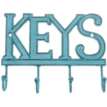 Key Holder Keys  Wall Mounted Western Key Holder | 4 Key Hooks | Decorative Cast Iron Key Rack | with Screw