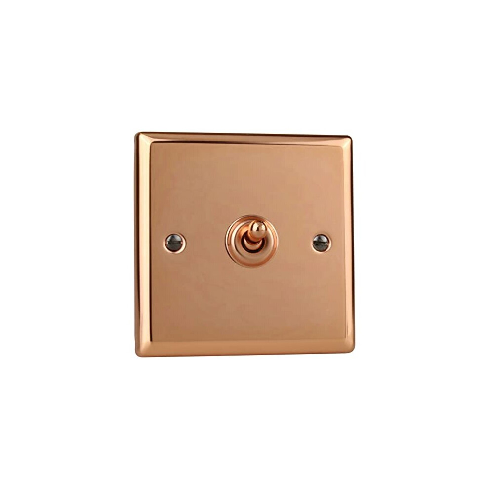 Varilight Urban Polished Copper 1 Gang 2-Way 10 Amp Toggle Switch 5021575967296
