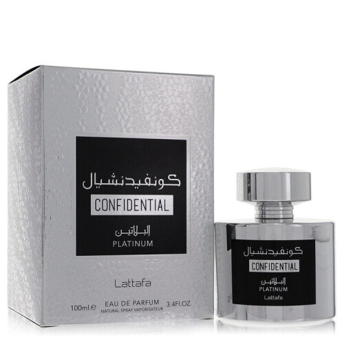 LATTAFA Lattafa Confidential Platinum Eau De Parfum Spray (Unisex) By Lattafa