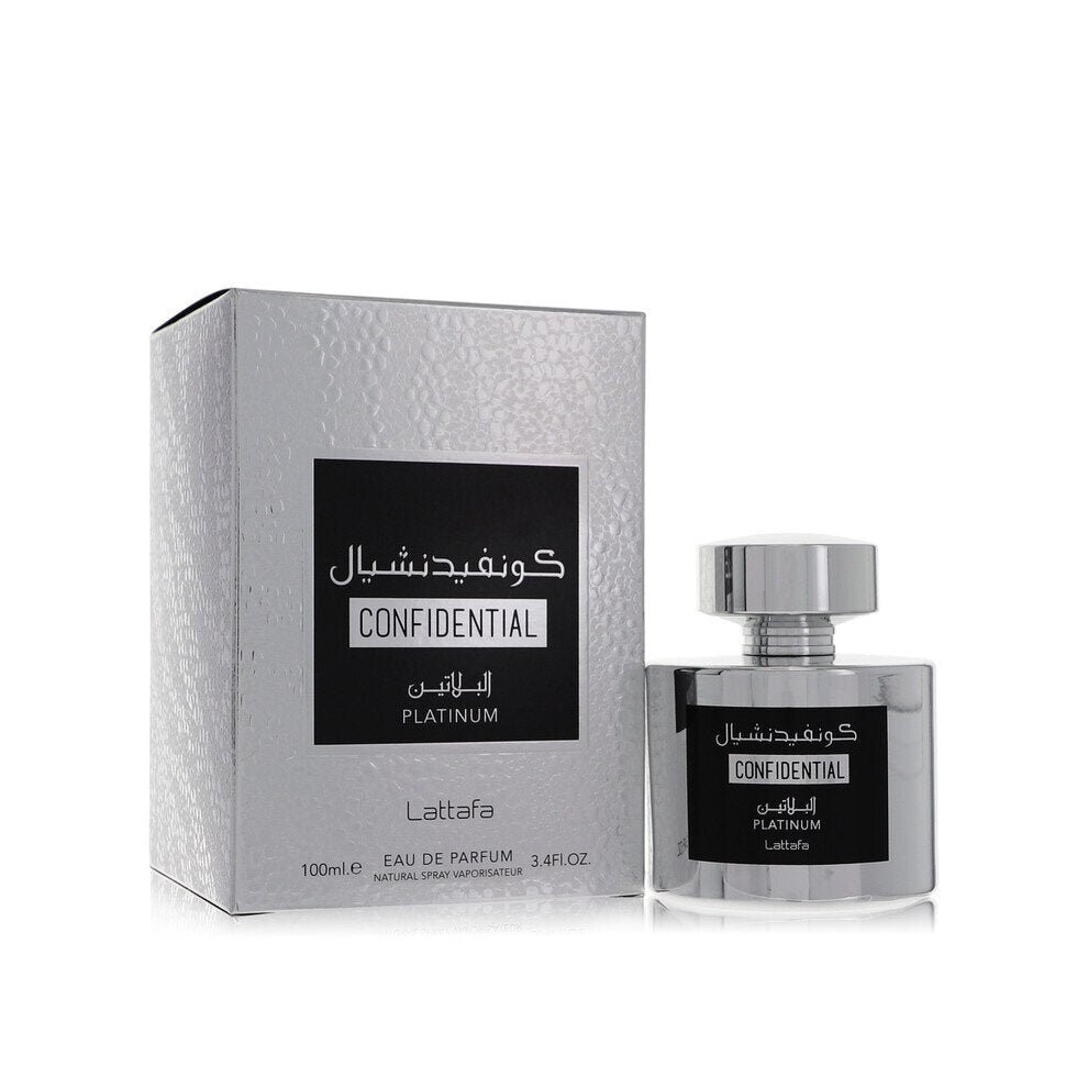 Lattafa Confidential Platinum Eau De Parfum Spray (Unisex) By