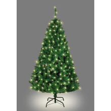 5ft/1.5m Pre Lit Green Bushy Imperial Artificial Christmas Tree Hinged 404 Pencil Tips,176 Warm White LEDs