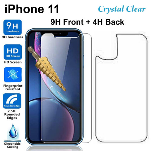 (Glass Front Only) Tempered Glass Guard screen protector for Apple iPhone 11 front and Back 2