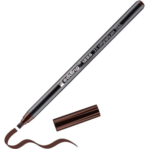 Edding 1255 Calligraphy Pens 3.5mm Nib - Dark Brown Ink - Single