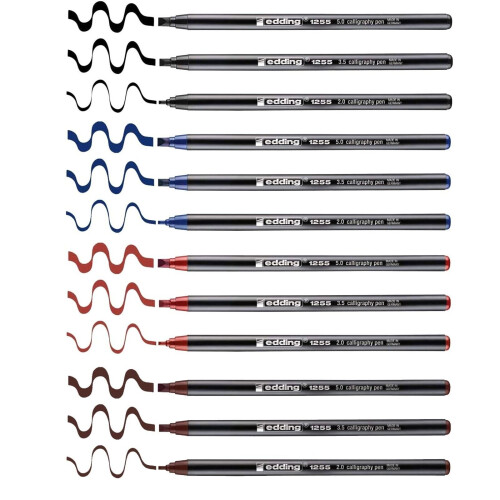 Edding 1255 Calligraphy Pens 3.5mm Nib - Dark Brown Ink - Single 1
