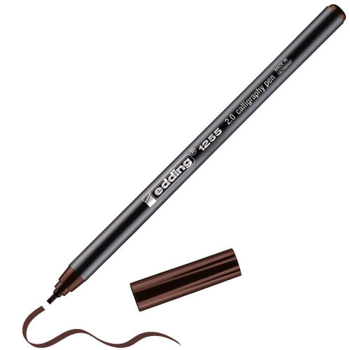 Edding 1255 Calligraphy Pens 2.0mm Nib - Dark Brown Ink - Single