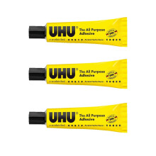 UHU All Purpose Glue 7ml Extra Strong Clear Adhesive - Pack of 3