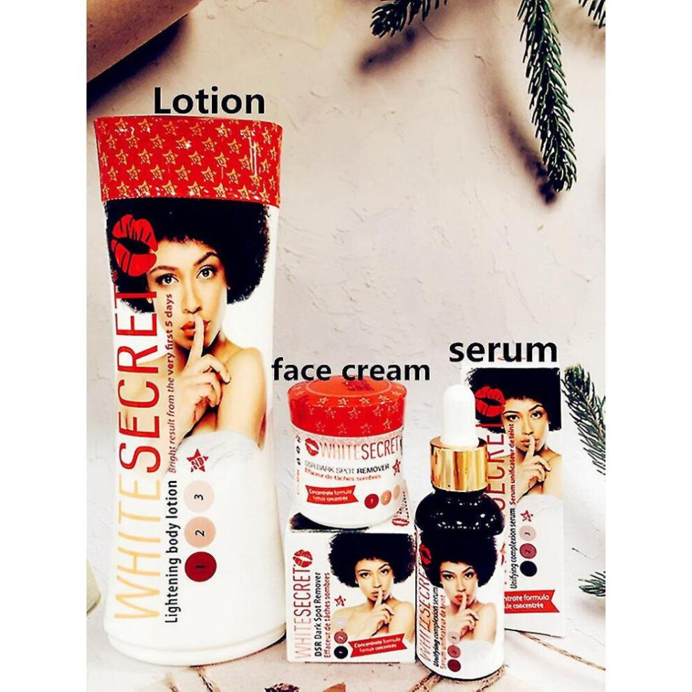 100% Original White Secret Set Lightening 5 Days Cream 30ml Lotion 300ml And Complexion Serum 30ml