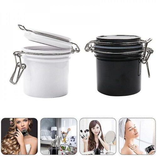 2pcs Grafting False Eyelash Glue Storage Jars Activate Carbon Glue Storage Boxes 2