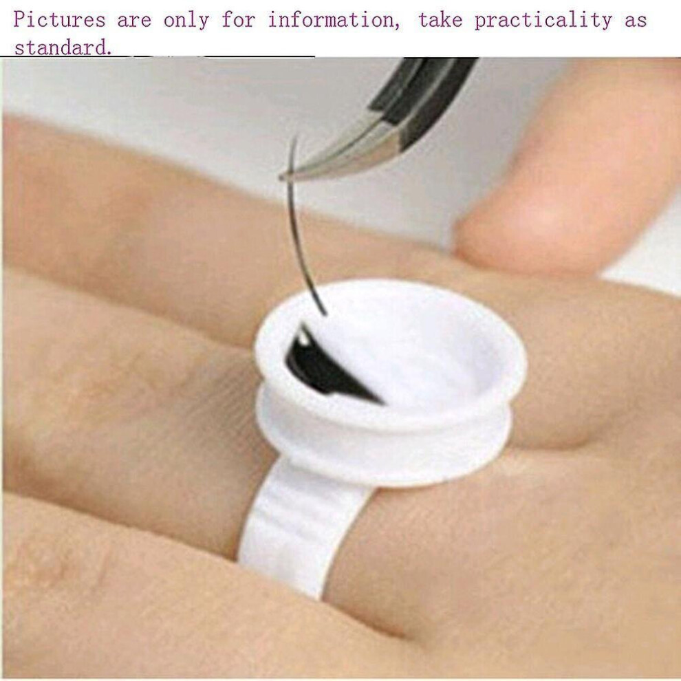 Hkhbjs 100Pcs/Pack Eyelash Pallet Glue Holder Adhesive Holders Eyelash Extensions Glue Rings