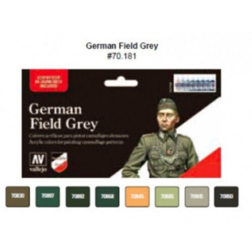 Vallejo German Field Grey Uniform Set, 17ml 2