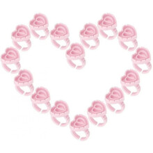 100pcs Disposable Glue Rings For Lashes Smart Glue Ring Cup,lash Glue Rings Fanning Blossom Cups For Eyelash Extensions (pink)
