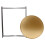 URBN Living Foldable Black and Gold Metal Round Folding Bed Side TV Sofa End Table 3