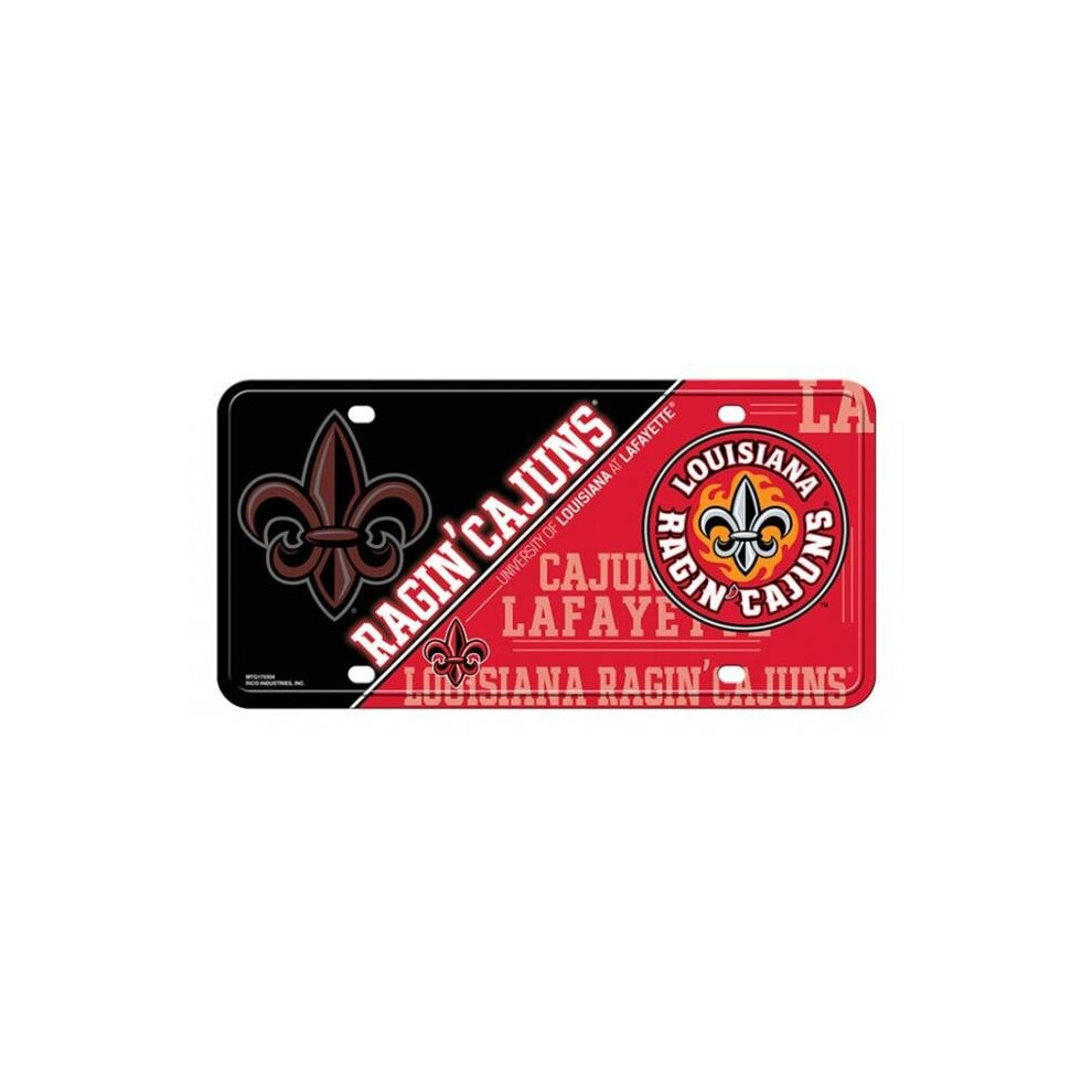 212 Main Mtg170304 6 X 12 In. Louisiana Lafayette Ragin Cajuns Metal License Plate 094746605988