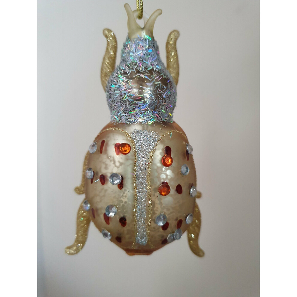 SASS & BELLE BEETLE JEWELS CRACKLE EFFECT SHAPED BAUBLE