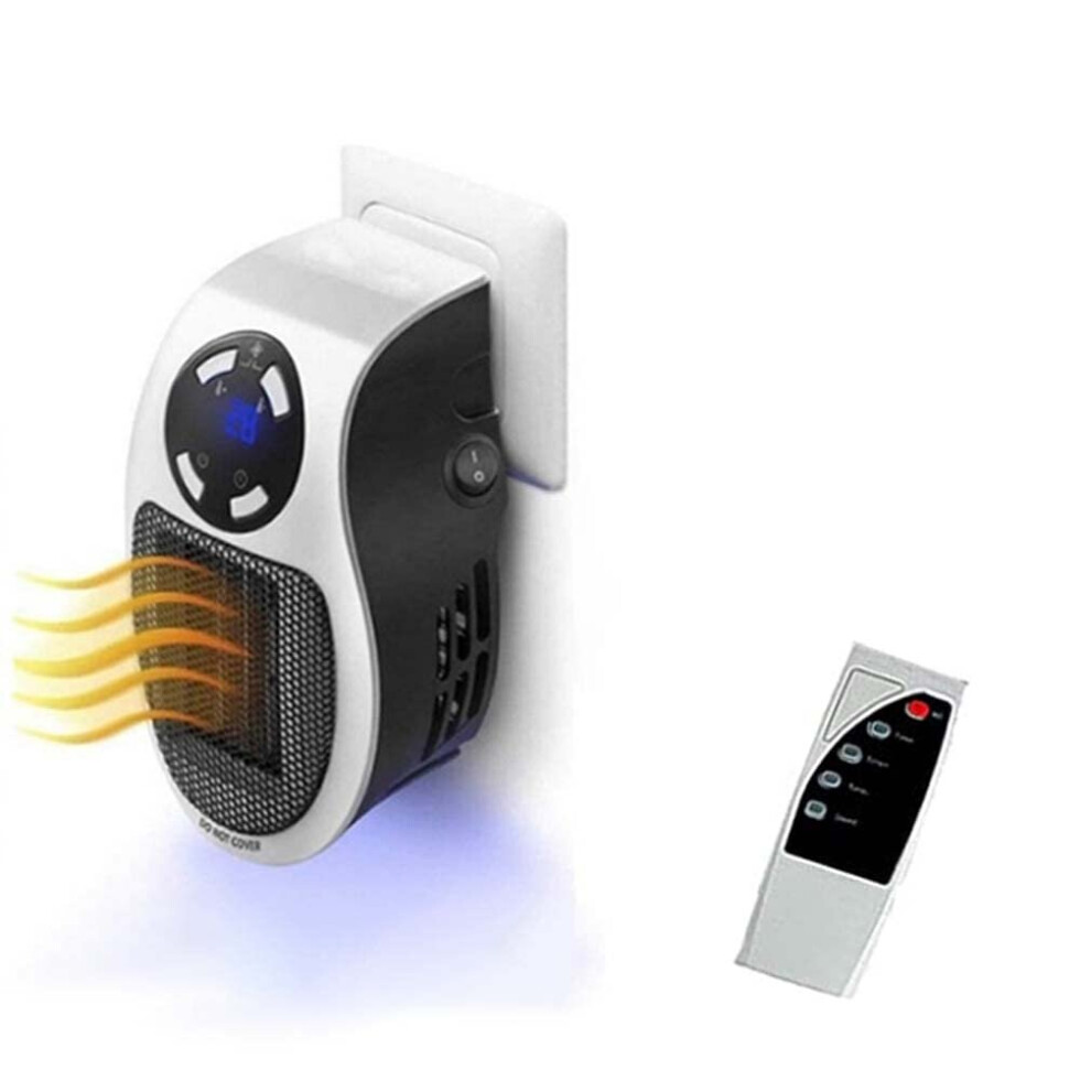 Fan Heater Plug In Wall Outlet Space Warmer 500W