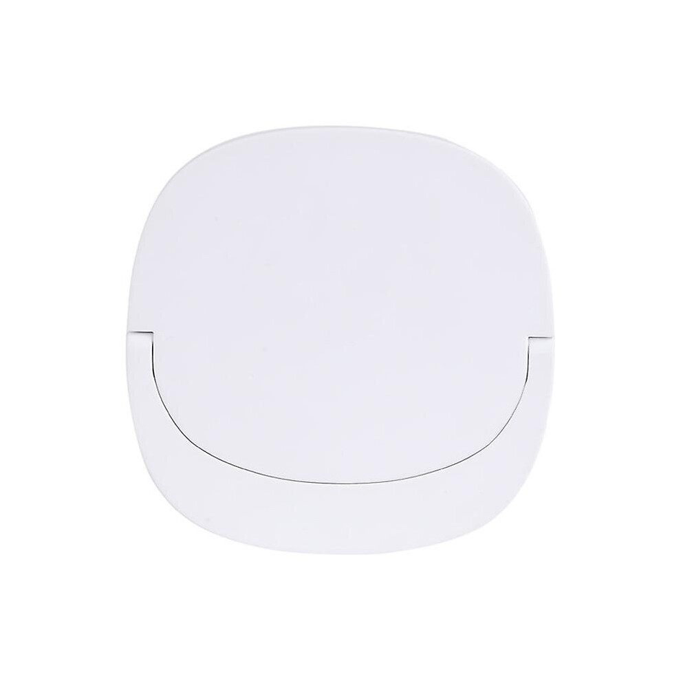 (White) Mini Makeup Mirror Usb Folding Vanity Mirror With 3 Light Settings For Travel