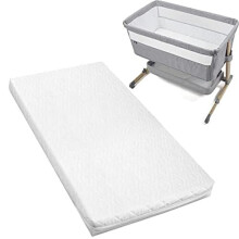 Brillars Baby Mattress Fits/Compatible to Babylo Cozi Sleeper - Bedside Travel Cot Toddler Infant Bed Mattress - Hypoallergenic & Removable Quil