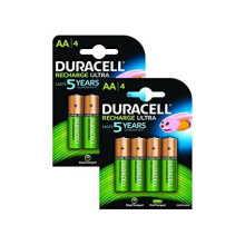 Duracell AA 2500mAh Recharge Ultra Rechargeable Batteries, Pack of 8
