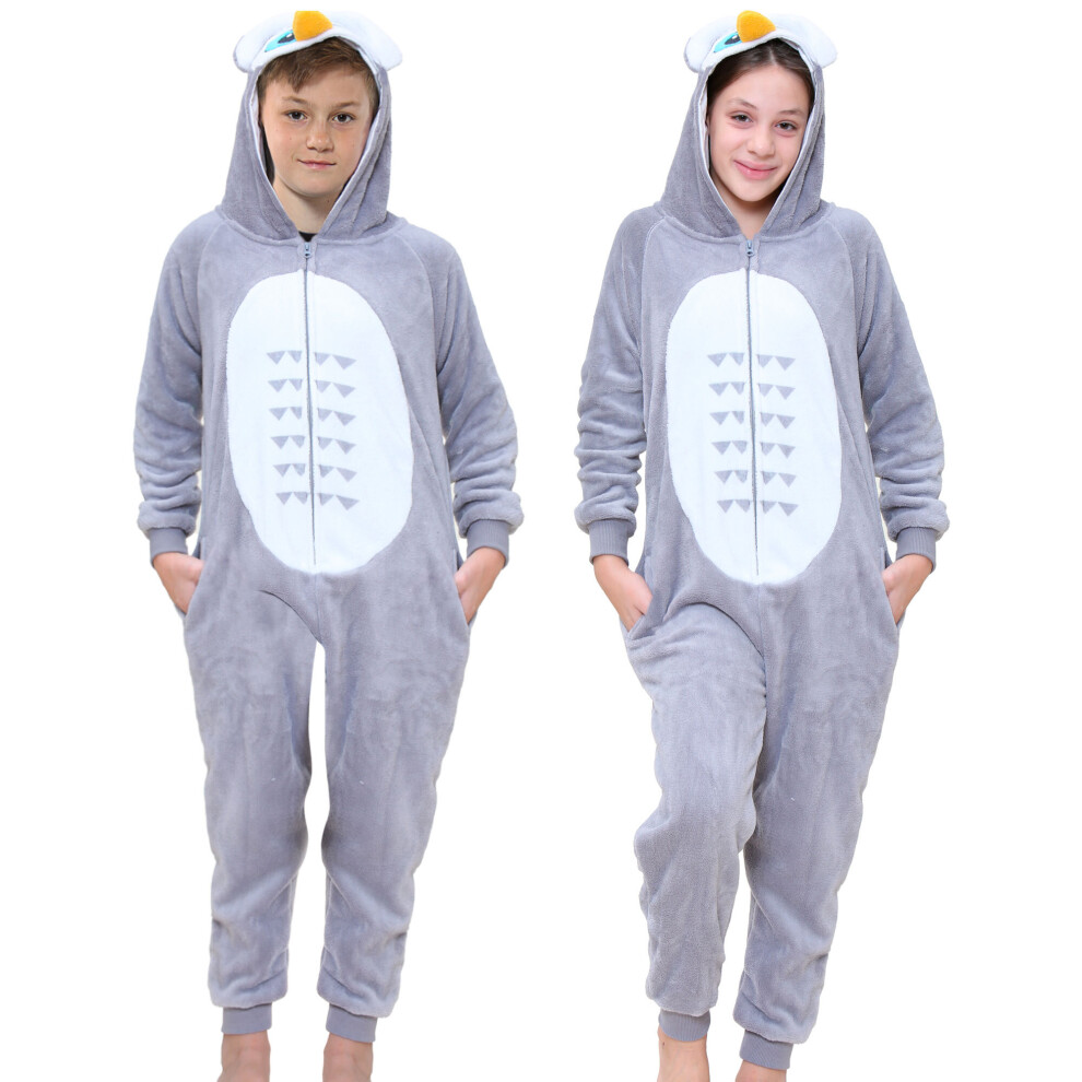 (2-3 Years, Owl) Kids Boys Girls Fleece Onesie Jumpsuit Owl Pyjamas