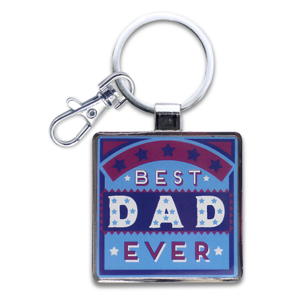 Best Dad Little Wishes Metallic Keyring Lovely Birthday Christmas Gift Idea