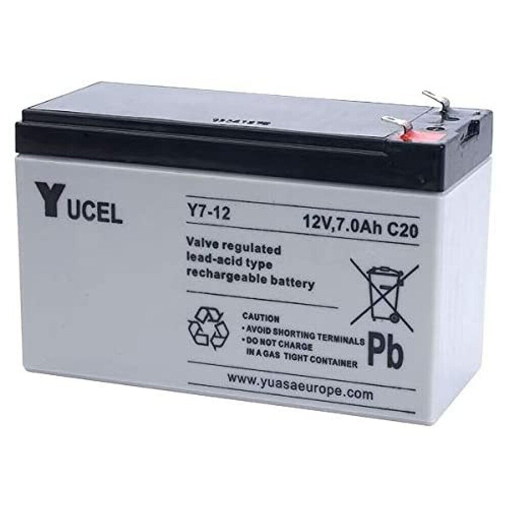 Yuasa Y7-12 Sealed Rechargeable Lead-Acid Battery - 12V 7AH C20