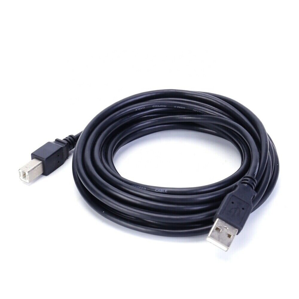 (USB Printer Cable 1 m) USB Printer Cable Lead Type A Male to B Male HP Epson Brother Canon 1m 3m