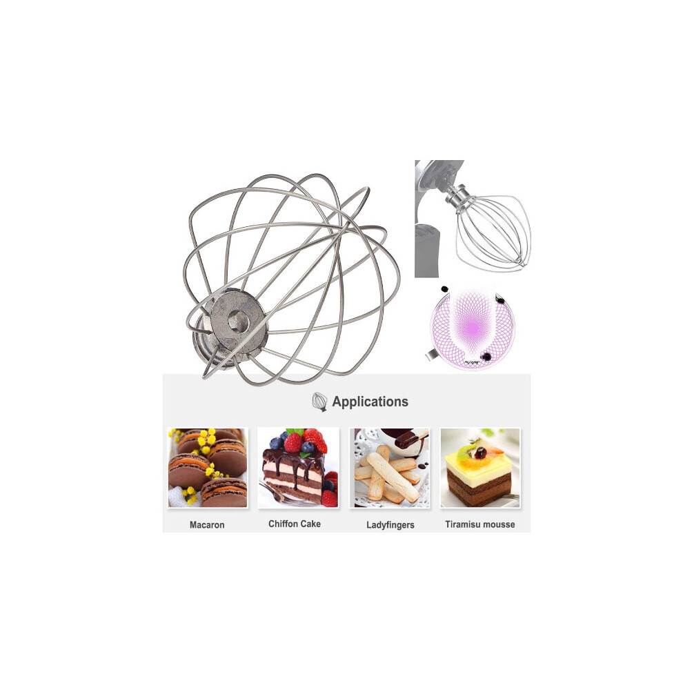 K45WW Kitchen Tool with 6 Wire Whip KitchenAid Attachment for Inclined Head Holder Mixer-image-OPC-PB7DY5H-NEW
