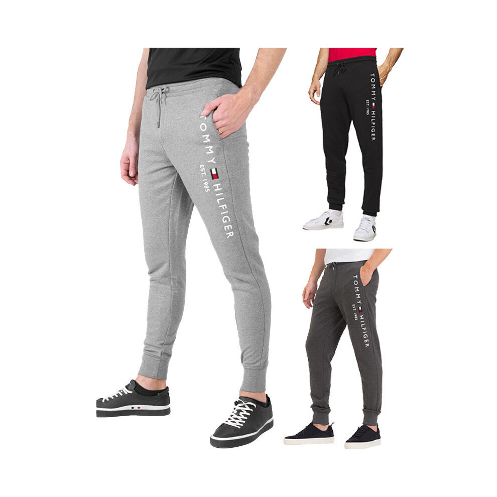 (M) Tommy Hilfiger Mens Joggers Sweat Pants Embroidered Cotton