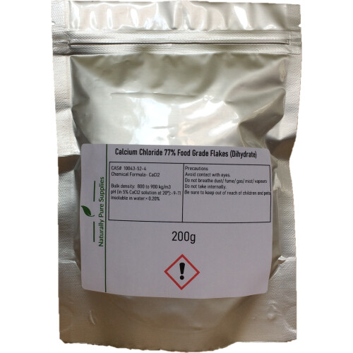 Calcium Chloride 77% Food Grade Flakes (Dihydrate) E509- 200g on OnBuy