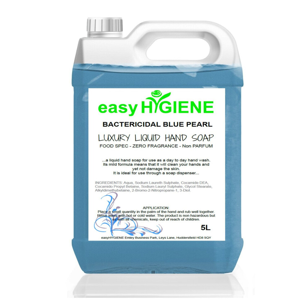 BLUE 5L Antibacterial Bactericidal Liquid Antibac Luxury Pearl Hand Soap 5 Litre