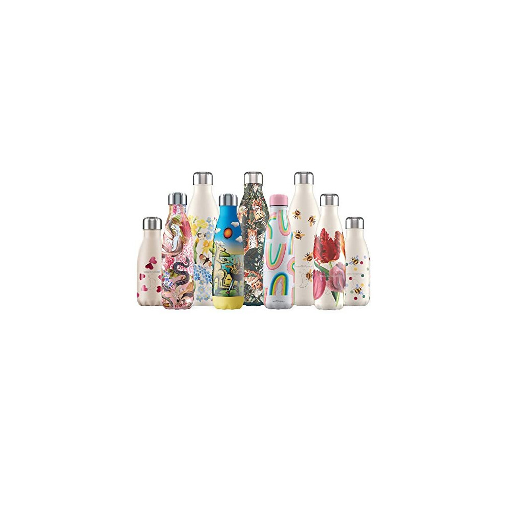 Chilly's Water Bottle - Stainless Steel and Reusable - Leak Proof, Sweat Free - Leopard 2-500ml
