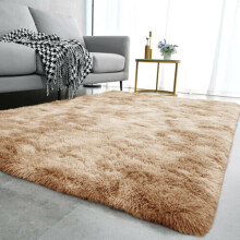 (160X230 CM, Beige) Large Shaggy Fluffy Rugs Anti Slip Soft Carpet for Luxury Floor Area Bedroom Living Dining Room Rug