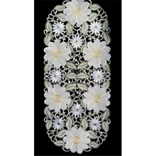 H0997-1 Yellow Daisy Round Doily, 24 in.