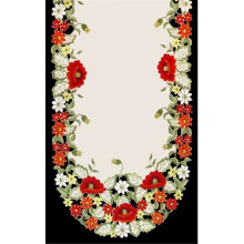 H0775 Red Poppy Round Doily, 16 in.