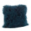 SARO  16 in. Wool Mongolian Lamb Fur Throw Pillow - Teal 1