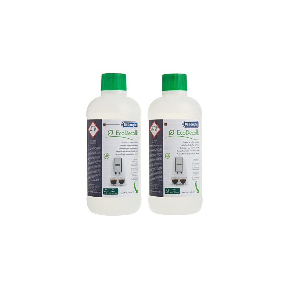 De'Longhi Original EcoDecalk Descaler for Fully Automatic Coffee Machine and Coffee Makers, Universal Descaler for 10 Descaling Processes, DLSC502, 2