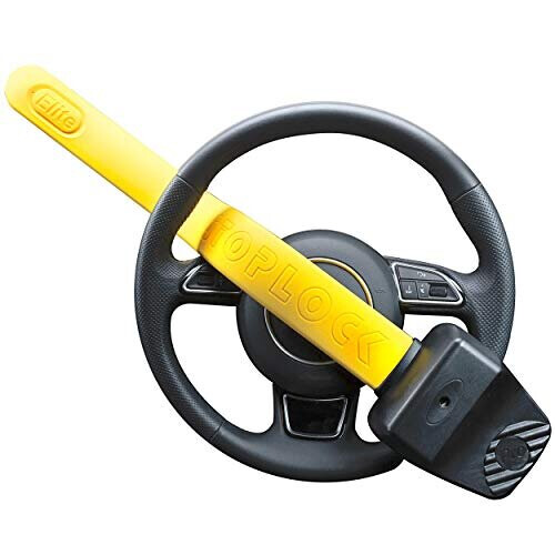 Stoplock Pro Elite Car Steering Wheel Lock HG 150-00 - Safe Secure Heavy Duty Anti-Theft Bar - Universal Fit - Includes 2 Keys and Carry Bag,