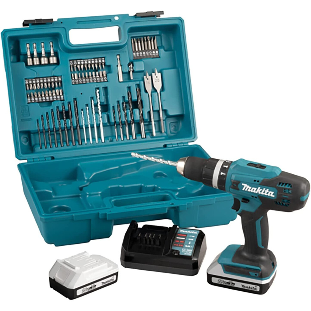 Makita 18V G-Series Combi Drill With 2 x 2.0 Ah Batteries And Charger