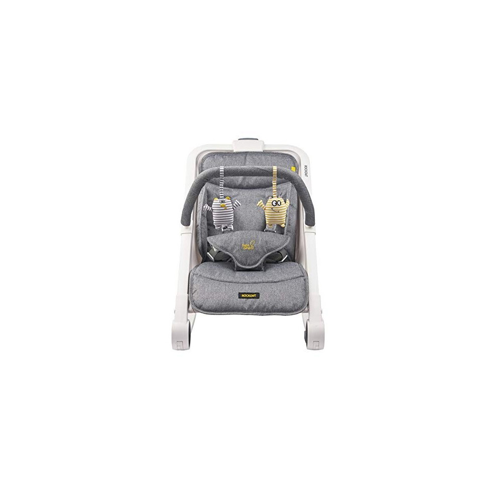 BABABING RockOut Rocker 2, Three Position Baby Rocker, Lightweight Bouncer Chair with Soft Toy Bar, Foldable Rocking Swing Chair Suitable for Newborns