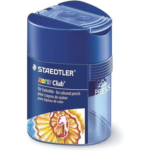 Staedtler STAEDTLER Noris Club 512 128 Double Sharpener Triangular Pack of 10 in Cardboard Box